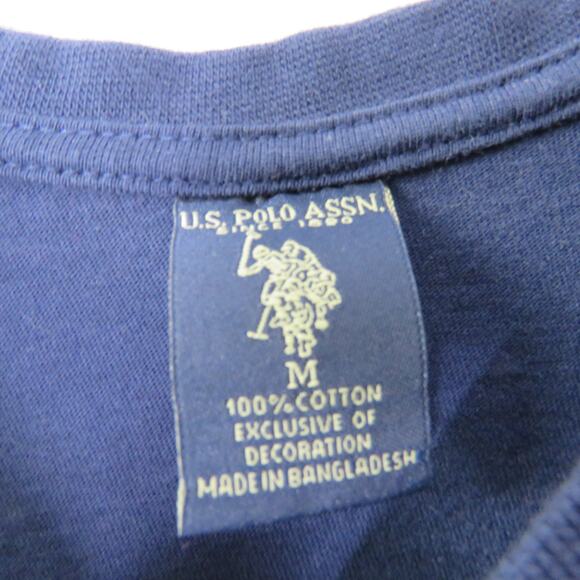 90s Vintage U.S. Polo Assn. Navy Blue T-Shirt Medium - Picture 4 of 5